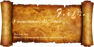 Feuermann Áldor névjegykártya